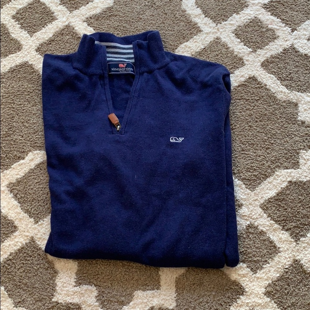 Men’s vineyard vines quarter zip sweater navy
